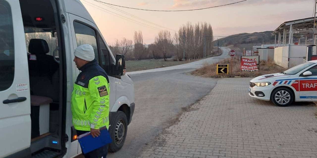 Yozgat'ta okul servis araçlarına sıkı takibe alındı!