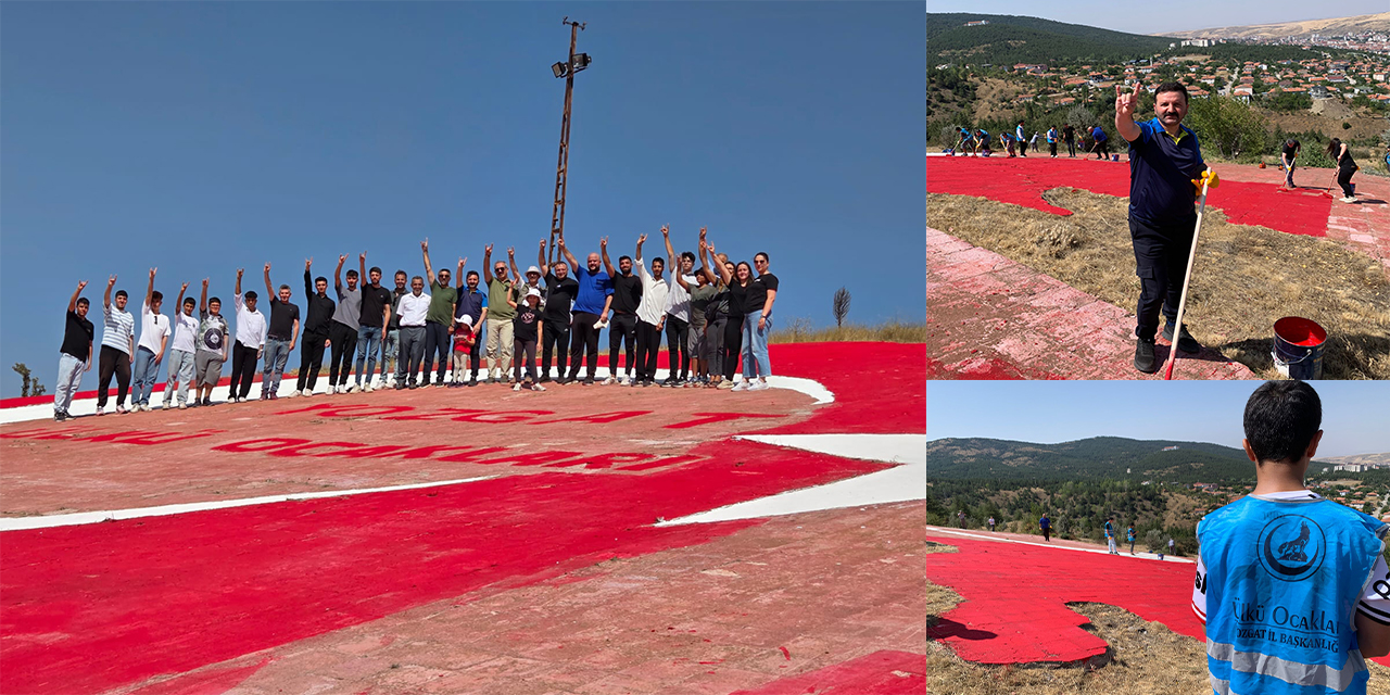 Yıldız Tepe'ye Ülkü Ocakları mührü